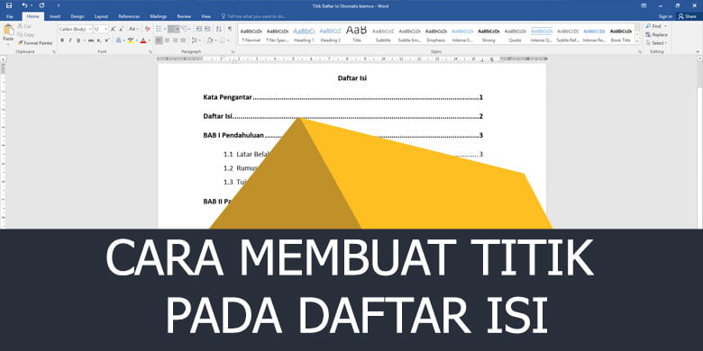 Tutorial Membuat Titik Daftar Isi Otomatis Ternyata Mudah Biem Co