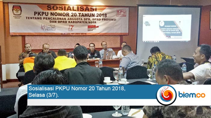 PKPU Nomor 20 Tahun 2018 Disosialisasikan, KPU Kumpulkan Parpol Peserta ...