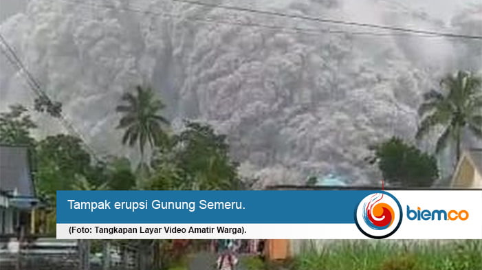 Gunung Semeru Meletus, Status Waspada | Biem.co